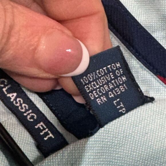Ralph Lauren XL Aqua Mint Button Down Shirt Classic Fit Cotton Preppy Old Money - Picture 5 of 8